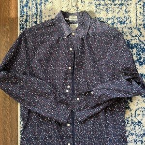 Mens J Crew floral size small classic fit button down shirt